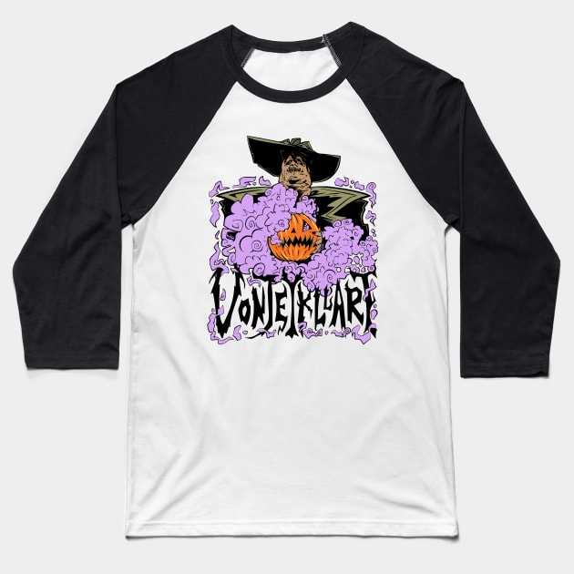 Vonjekyllart Logo Purple Smoke Baseball T-Shirt by VonJekyllArt